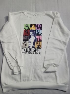 Taylor White Graphic Eras Tour Sweatshirt